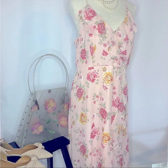 💐No Boundaries Pink Floral Maxi Dress - Picture 2 of 5